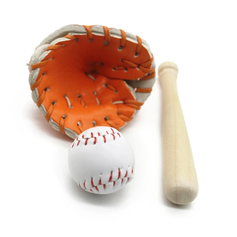 

67JC Newborn Photography Props Mini Baseball Softball Mitten Baby Photoshoots Props Children Furnishing Accessories