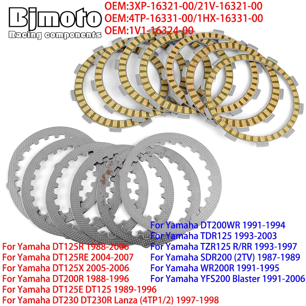 Clutch-Friction-Disc-Plates-FOR-Yamaha-DT-230-DT-230R-Lanza-4TP1-2-DT ...