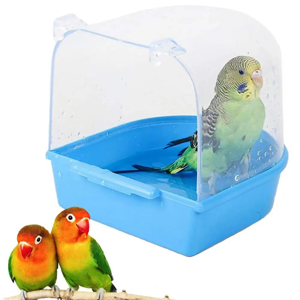 

Детская легко моющаяся прозрачная клетка для ванной с птицами, удобная ванная комната для маленьких птиц, попугаев
