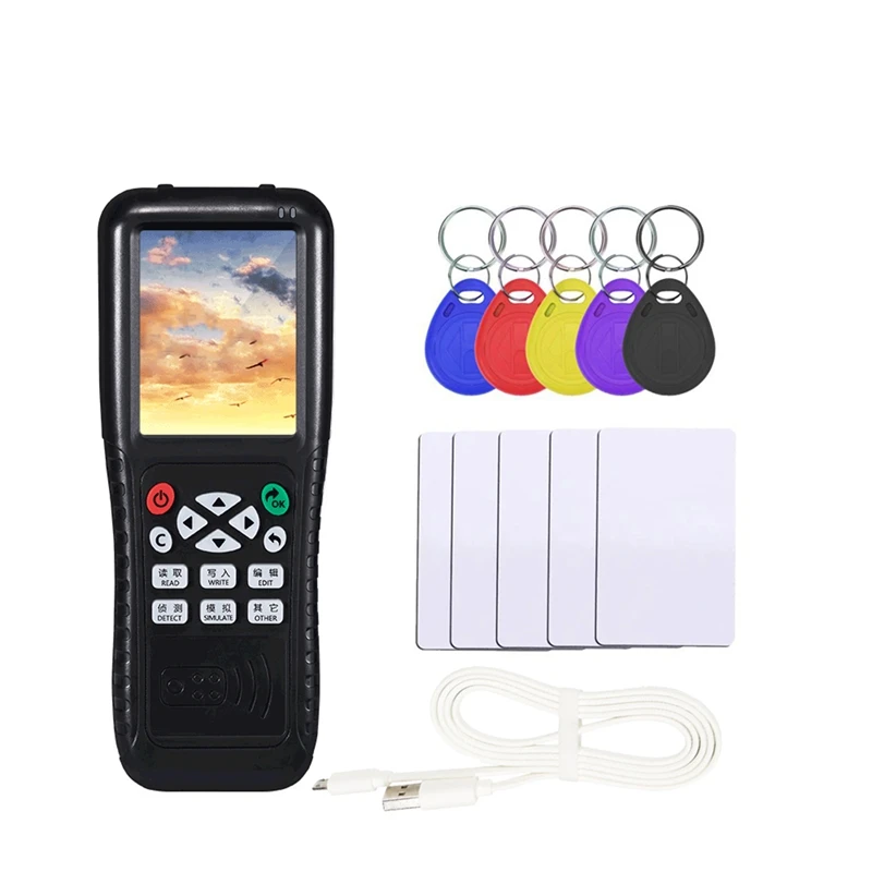 

RFID Copier With Full Decode Function Smart Card Key NFC IC ID Duplicator Reader Writer (T5577 Key UID Card)