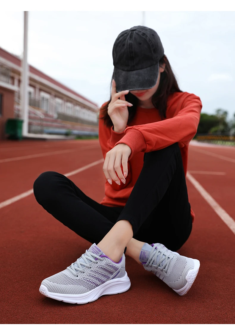 Sneakers Shoes 2022 Fashion Breathable Lace Up Platform Women Vulcanize