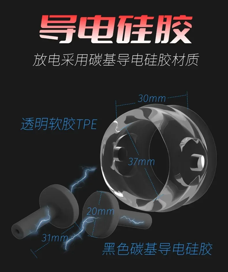 Electro Stimulate BDSM Fetish Penis Enlargement Glans Ring Male Sex Toys Electric Shock Penis Ring E-stim Massage Cock electro sex toys electric sex toys penis rings