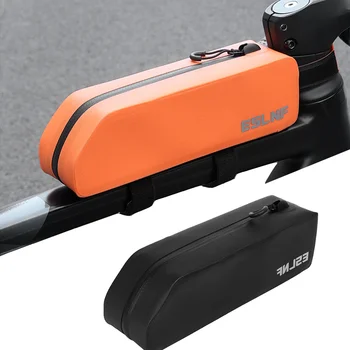 Borsa per tubo per bici antivento Bici da strada di montagna Borsa per manubrio anteriore impermeabile con guscio rigido di grande capacità Attrezzatura per la guida della bici