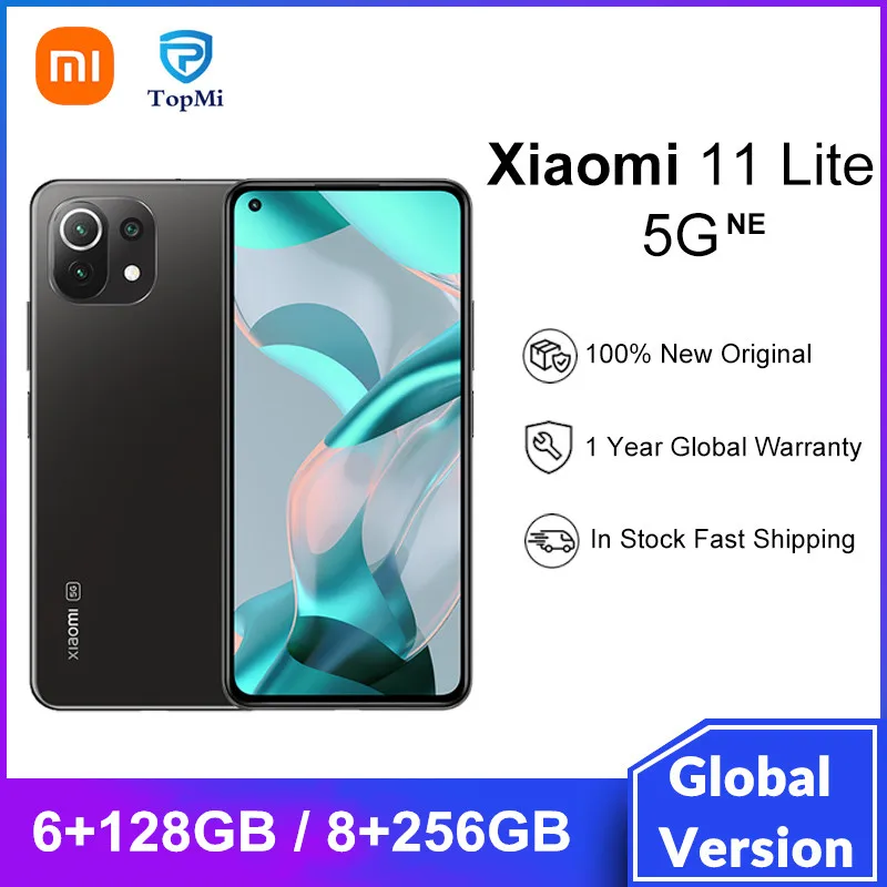  Xiaomi 11 Lite 5G NE Global Version Smartphone 8G 128GB / 256GB Snapdragon 778G Octa Core 64MP 90Hz AMOLED NFC Mi 11Lite 5G NE 