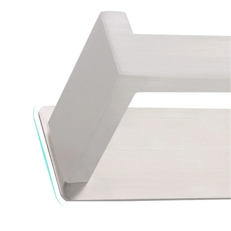 Stainless Steel Toilet Roll Holder Self Adhesive Bathroom Tissue Paper Holder Black Finish No Screw