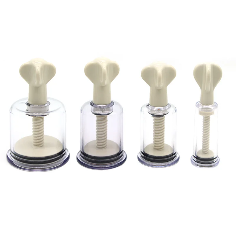 4 Sizes Rotating Handle Twist Suction Cupping Cup Nipple Enhancer Massage Vacuum Cans Suction Cup Anti Cellulite Massager_voghion.com