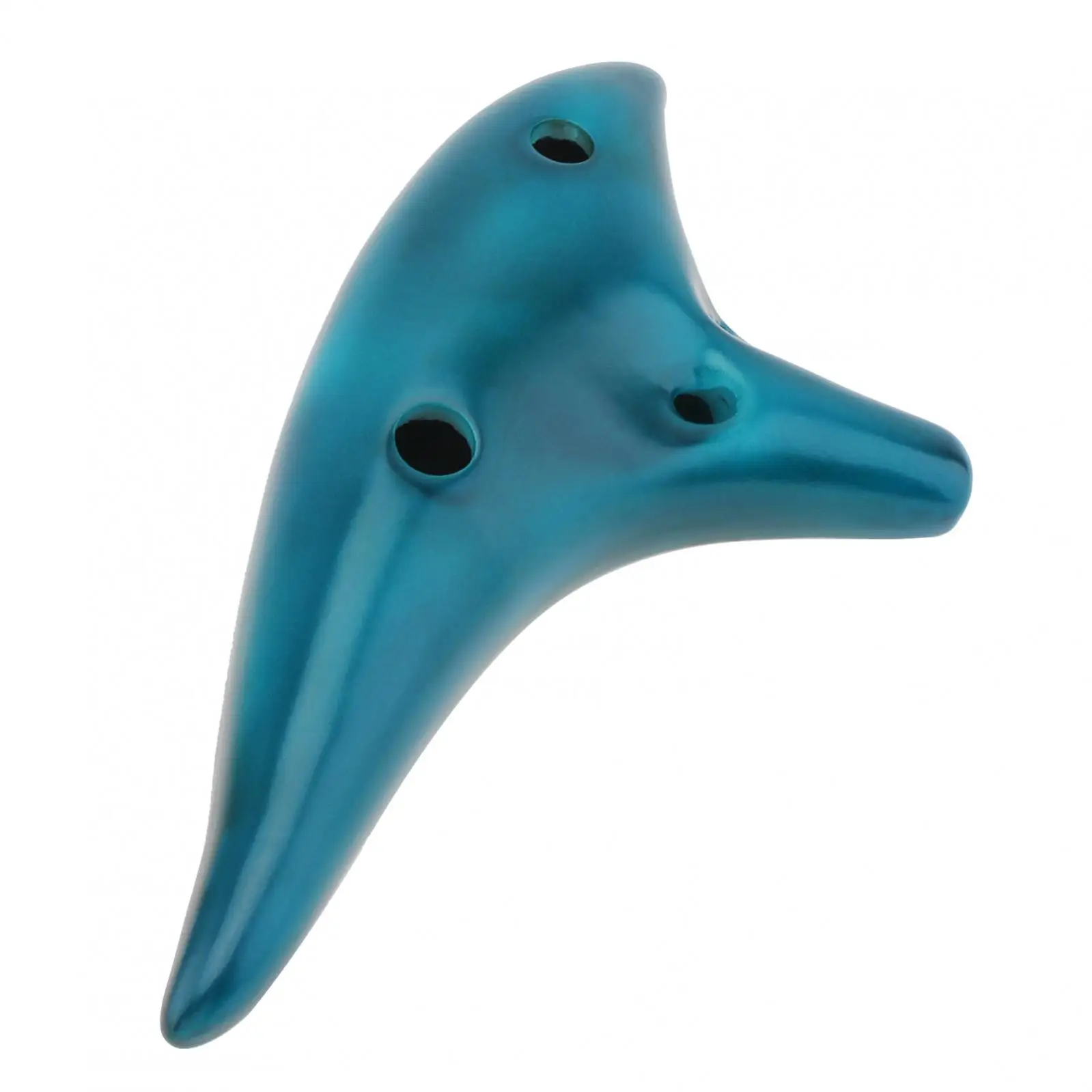 12 Holes Alto ToneC Blue Ceramic Ocarina for Children / Adults / Beginners with Song Book Neck Cord Carry Bag