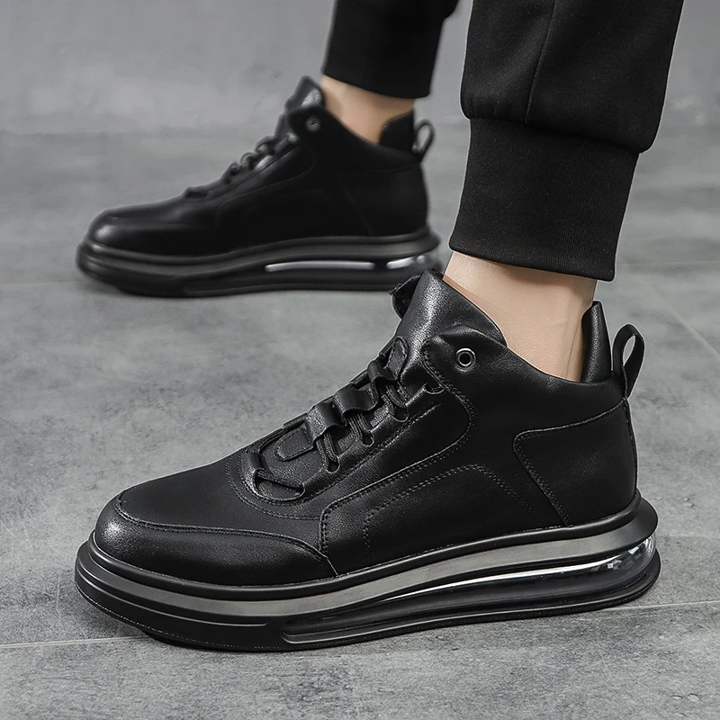 Fashion Newest Brand Designer Men Colorful Air Cushion Leather