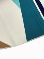 A Batwing-Sleeved, Belted Dress with Geometric Patterns It Is Suitable for Commuting in Spring and Summer, Featuring an Elegant Style. - Image 6