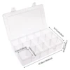 1pc 15 Girds Clear Large Plastic Organizer Box with Dividers Bead for Jewelry Box Craft Storage 2