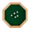 Octagonal Dice Tray Wooden/PU Dice Storage Box Board Game RPG Dice Box Key Wallet Coin Tray Desktop Storage Box 4