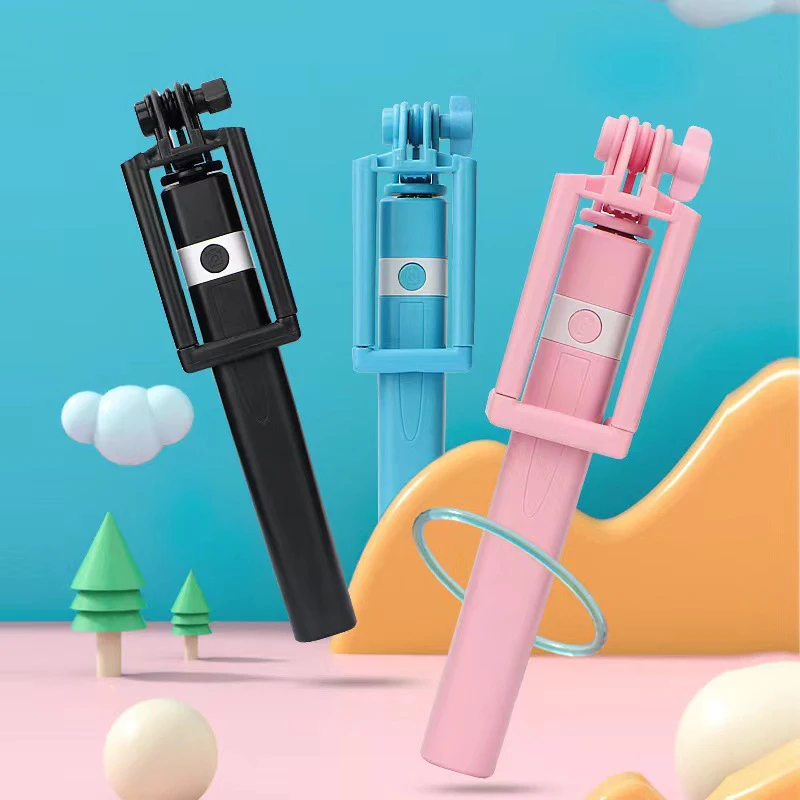 New Wire Controlled Selfie Stick Suitable Type-C Plug Mini Portable Selfie Stick smartphone selfie stick cell phone selfie stick selfie stick
