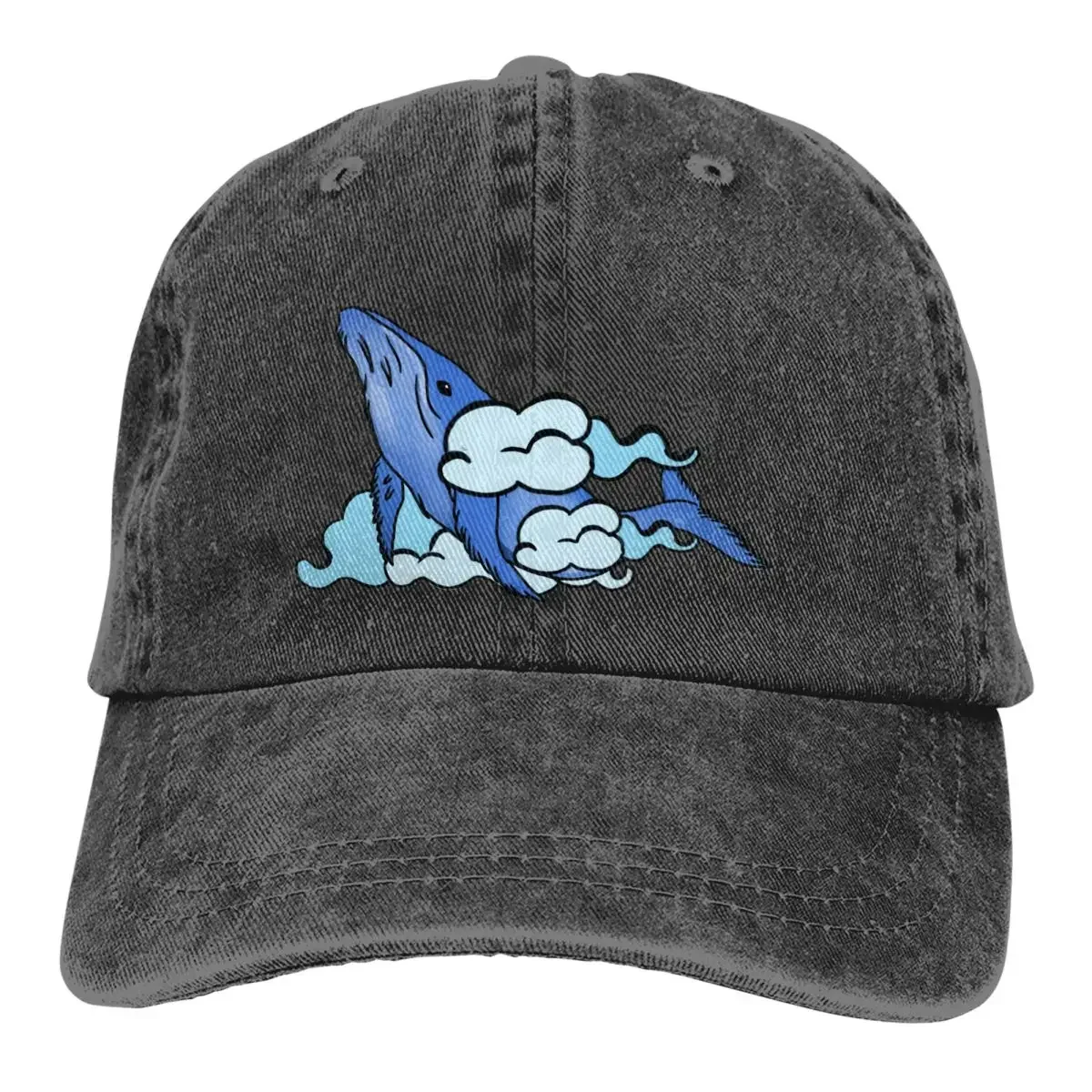 

Washed Men's Baseball Summer Sports Cap Skywhale Trucker Snapback Caps Dad Hat Meme Golf Hats Funny