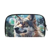 Fantasy Animal Wolf Wallets Magic Colorful Mysterious Wolf Purse Coin Bags Neon Galaxy Long Wallet Earphone Holder Storage Bag 6