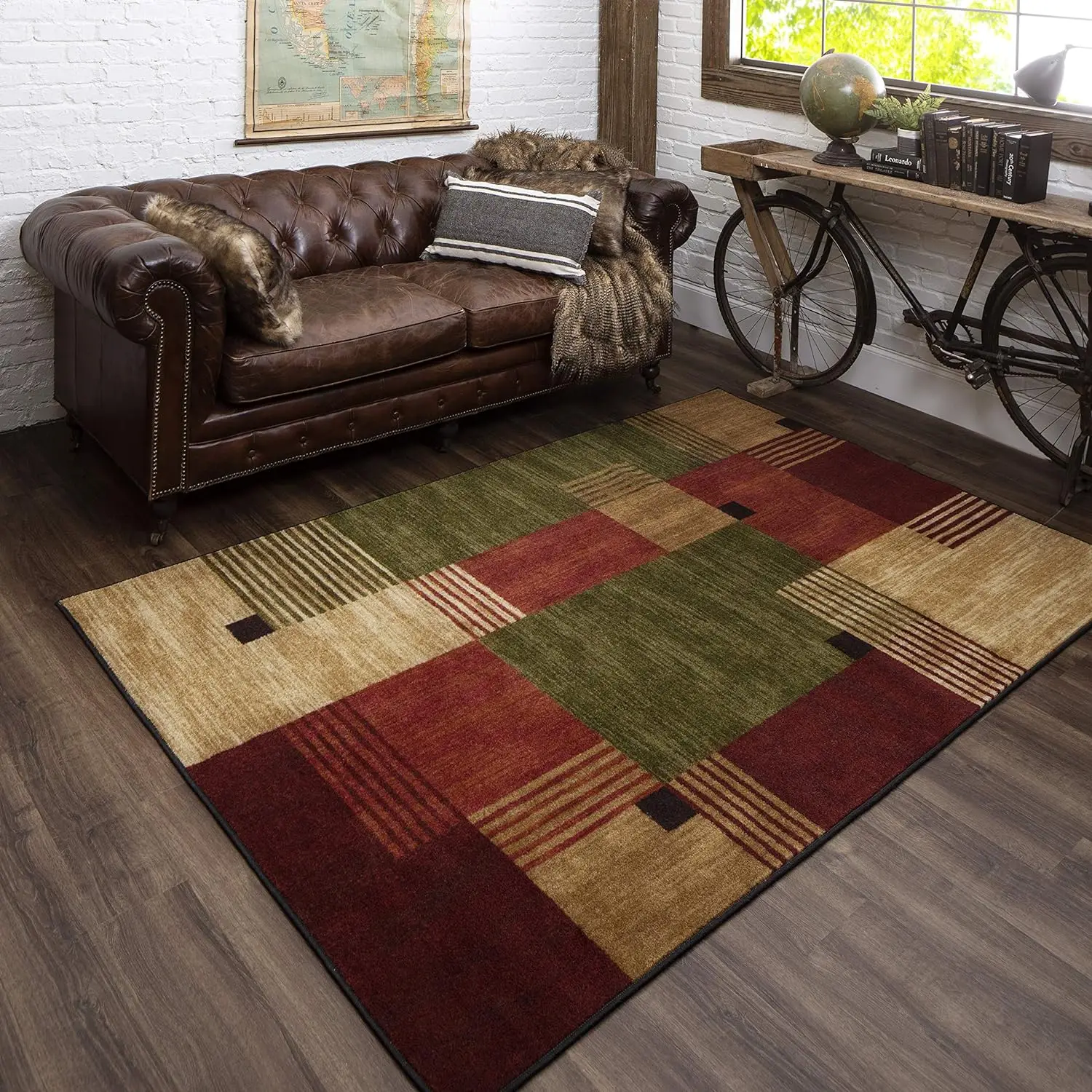 

Alliance Modern Geometric 7' 6" x 10' Area Rug - Red - Perfect for Living Room, Dining Room, Office