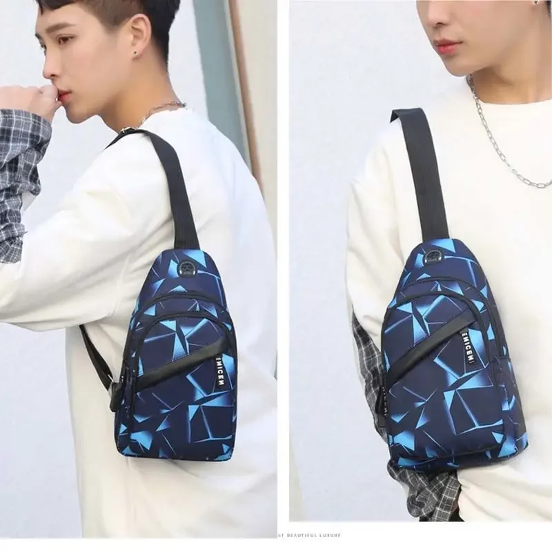 Men Casual Multifunction Shoulder Bag Travel Crossbody Sling Pack Messenger Pack Chest