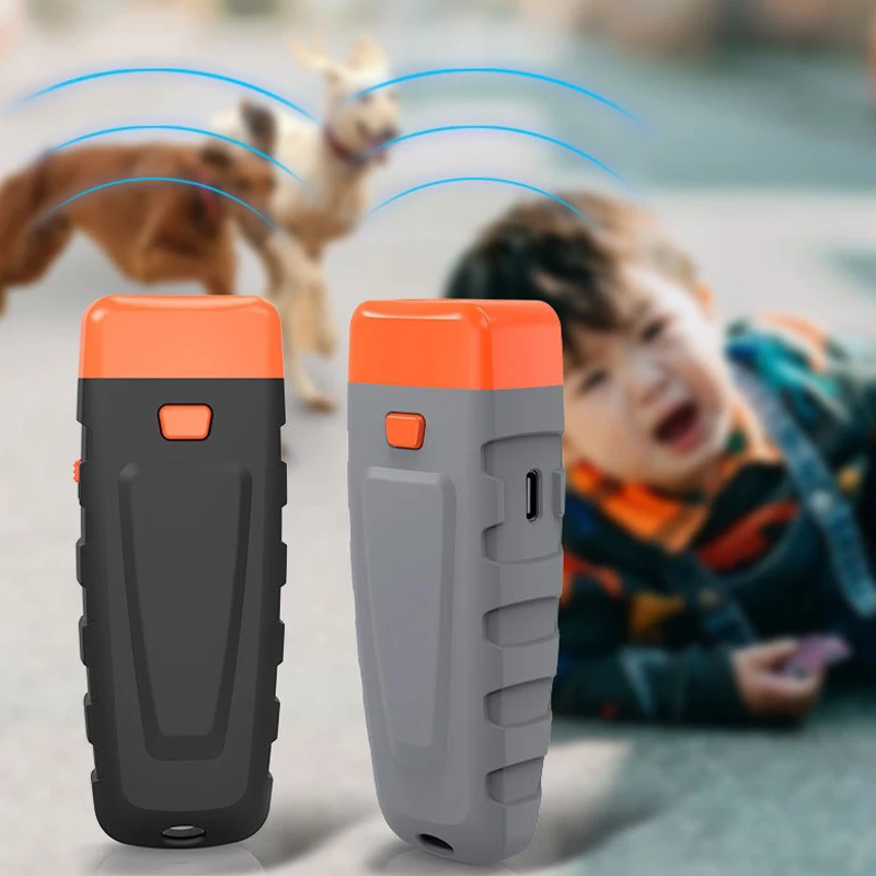 

Portable Pet Barking Stop Device LED Flashlight Ultrasonic Dog Trainer High-Power Trainer Type-C Charging Interface