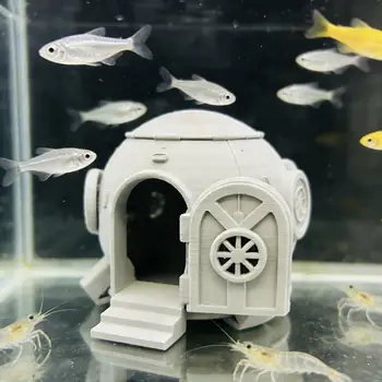 Decorazione Nautica Steampunk per Acquario, Ornamento 3D Stampato a Tema Retrò, Paesaggi e Rifugio per Pesci e Gamberetti, Accessori per Acquario