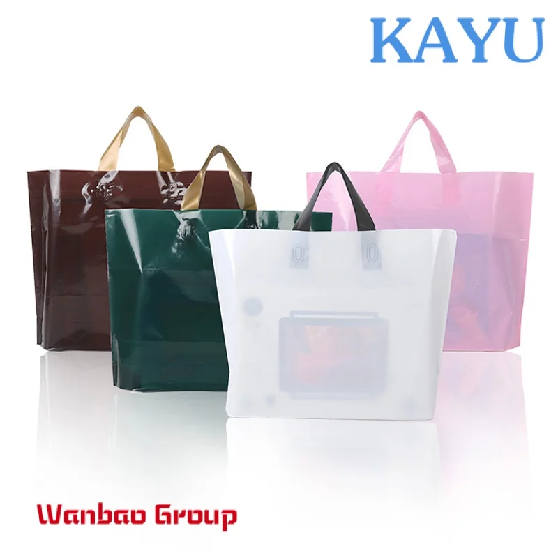 500Pcs/lot Custom Logo Translucent Shopping Bags Thick Plastic Gift Bags  Business Clothes Tote Bag Wholesales Print Logo - AliExpress