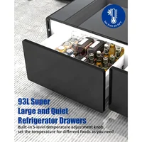 Smart Coffee Table, Living Room Table with Built in Fridge, 23" D x 41.5" W x 18.1" H, Smart Table with 10W Wireless Charging 2