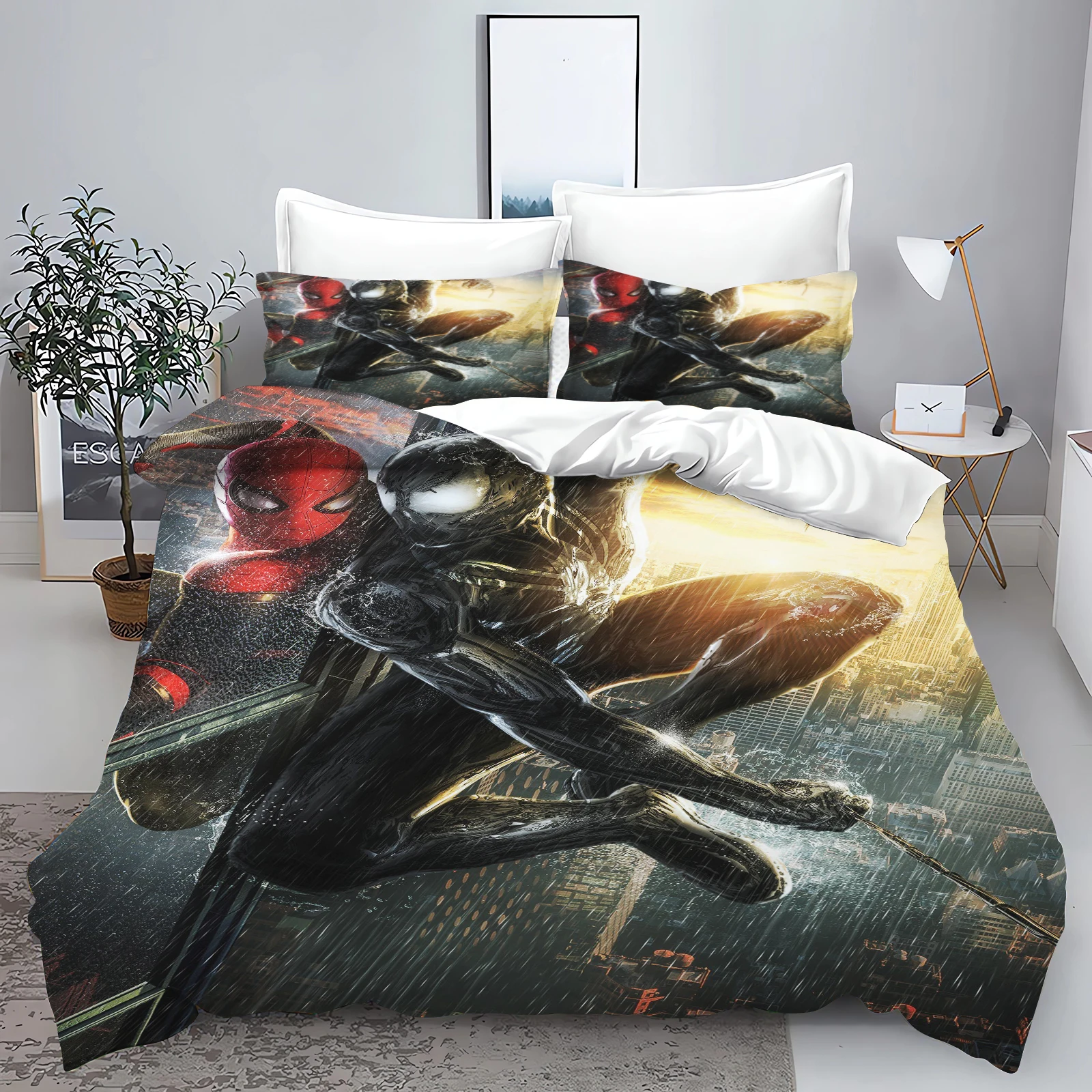 Housse de Couette Spiderman Noir, parure de lit – Image 2