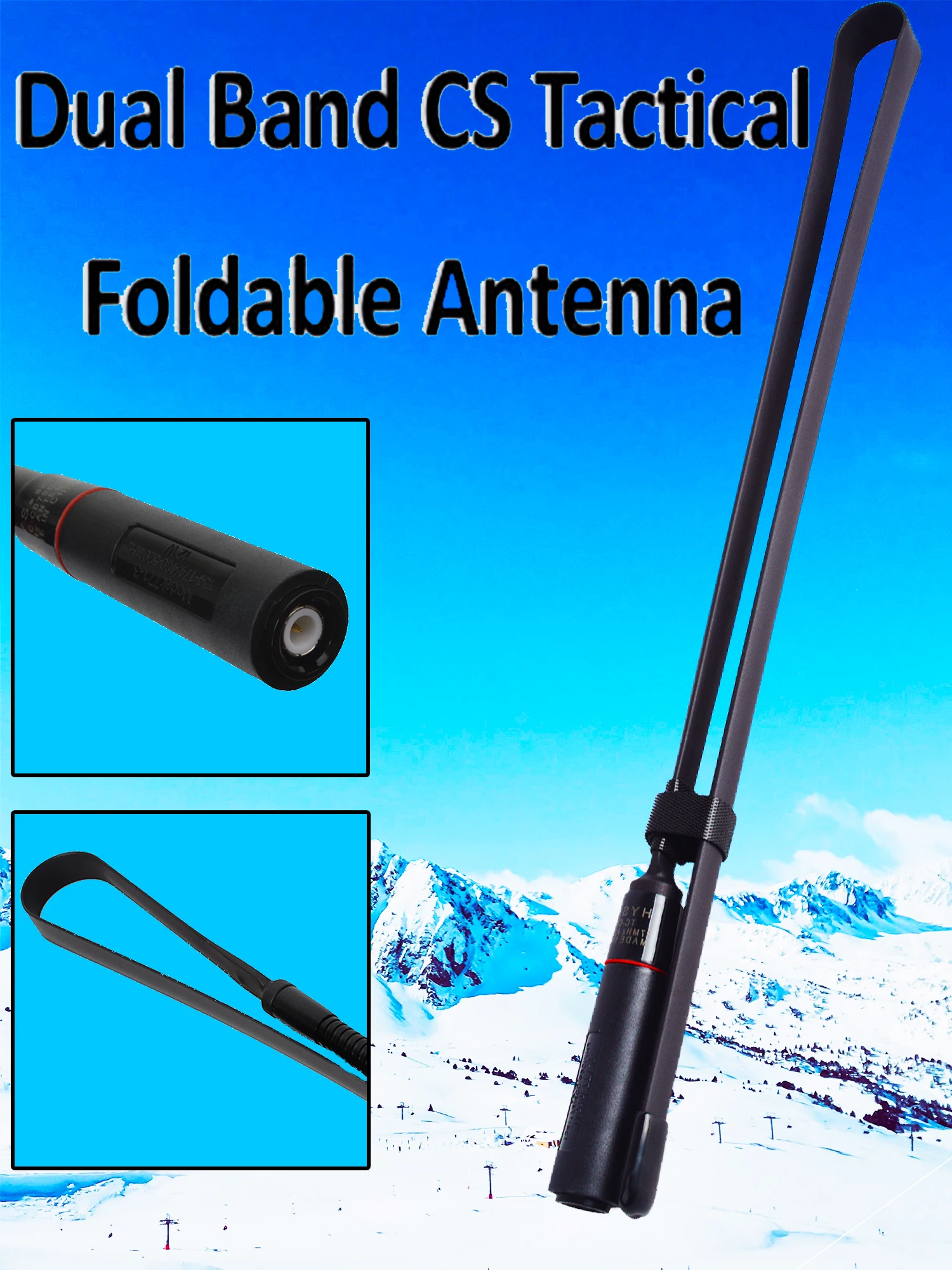 Antenne Tattiche Pieghevoli 27Mhz Cs, Antenna Radio Cb Portatile Bnc Per Radio Portatili Cobra Midland 253 Anytone Cb Band