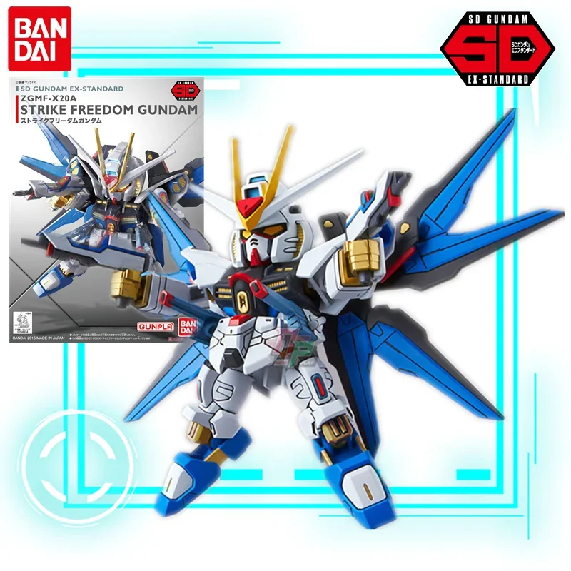 Bandai Gundam Model Kit Anime Figure Sd Bb Zgmf-X20A Strike Freedom Gundam Collection Gunpla Action Figure Toys For Children