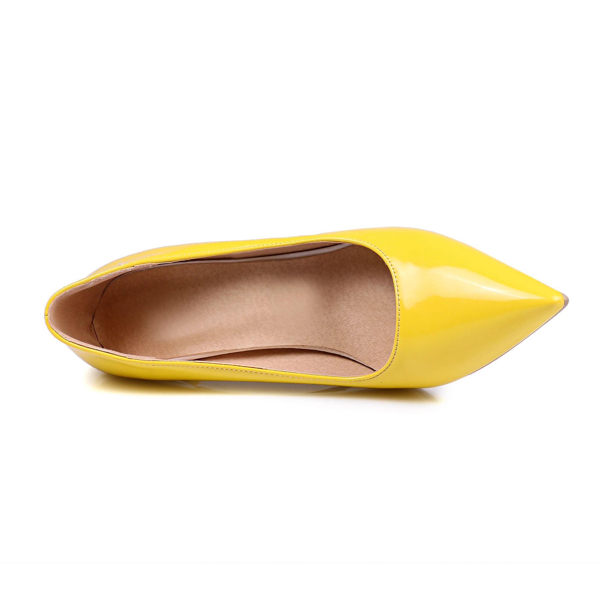 Damenschuhe aus Lackleder mit spitzer Zehenpartie und Stiletto-Absatz, einfarbig, schlicht, neuer Frühling-/Sommer-Stil, vielseitige Partyschuhe – Detail 38