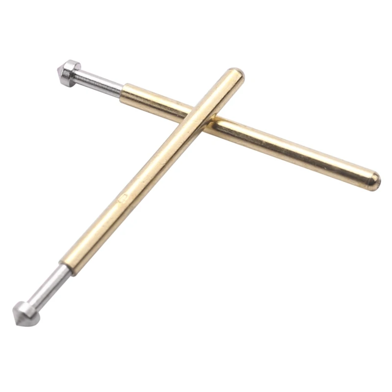 100Pcs P75-E2 스프링 테스트 프로브 포고 핀 1.3Mm 원추형 헤드 1.0Mm 골무