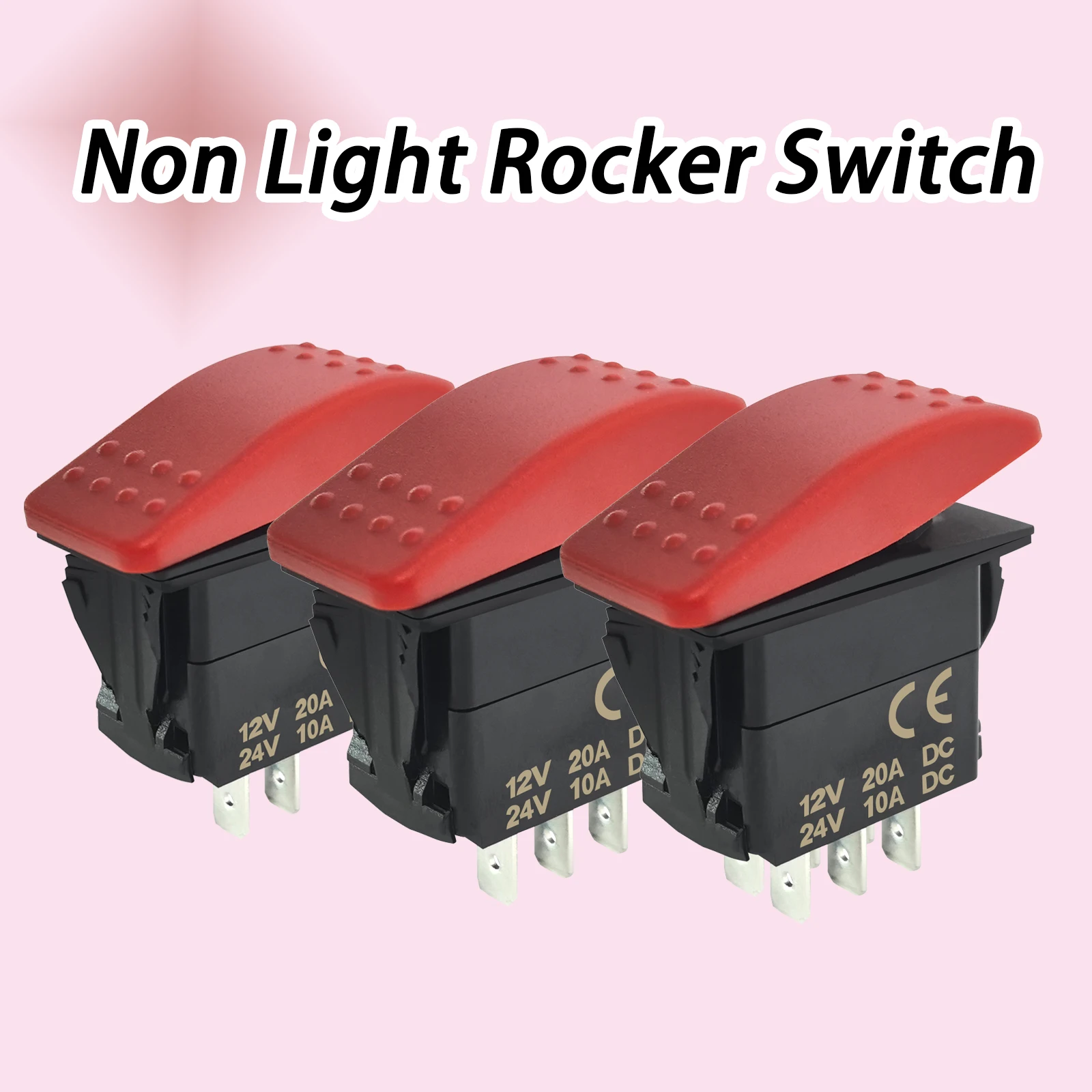 Non Light 2/3/6Pin SPST/SPDT/DPDT 12V 20A Rocker Switch No Light ...