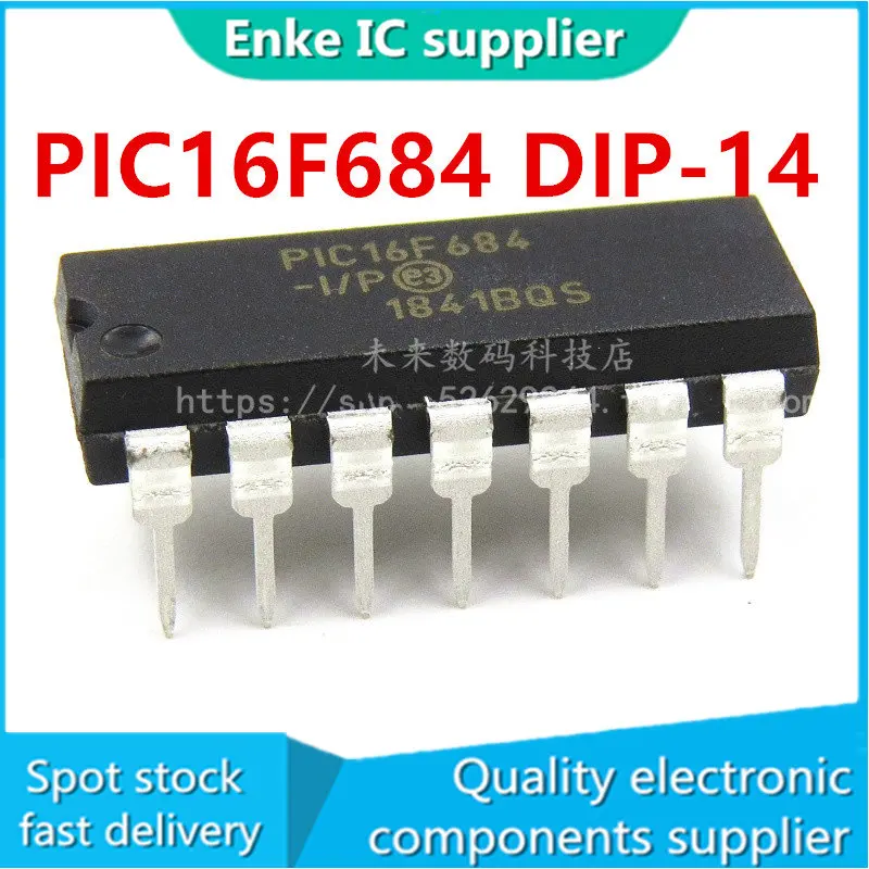 Free Shipping 10-50pcs/lots PIC16F684-I/P PIC16F684 16F684 DIP-14 Quick ...