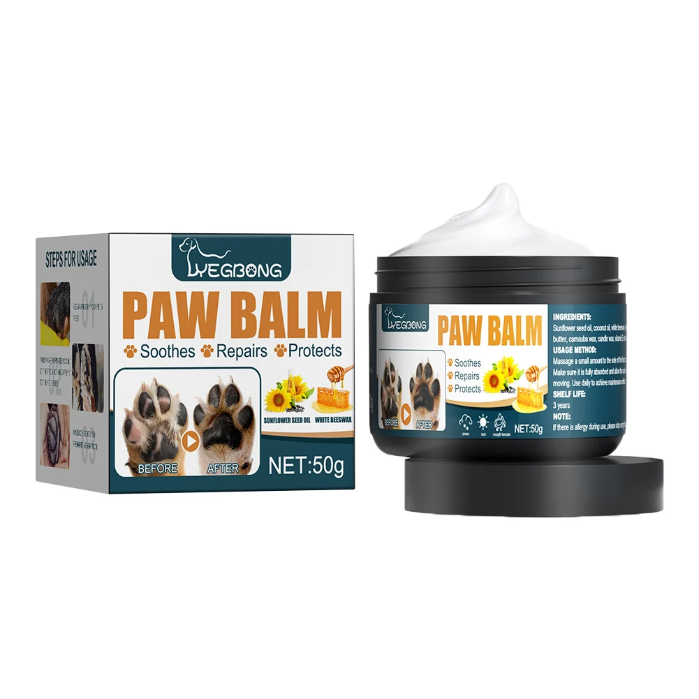 50ml Foot Care Cream Cracked Prevent Cat Dog Puppy Paw Care Cream Anti-drying Paw Creams Ointment Beauty Tools Pet Products