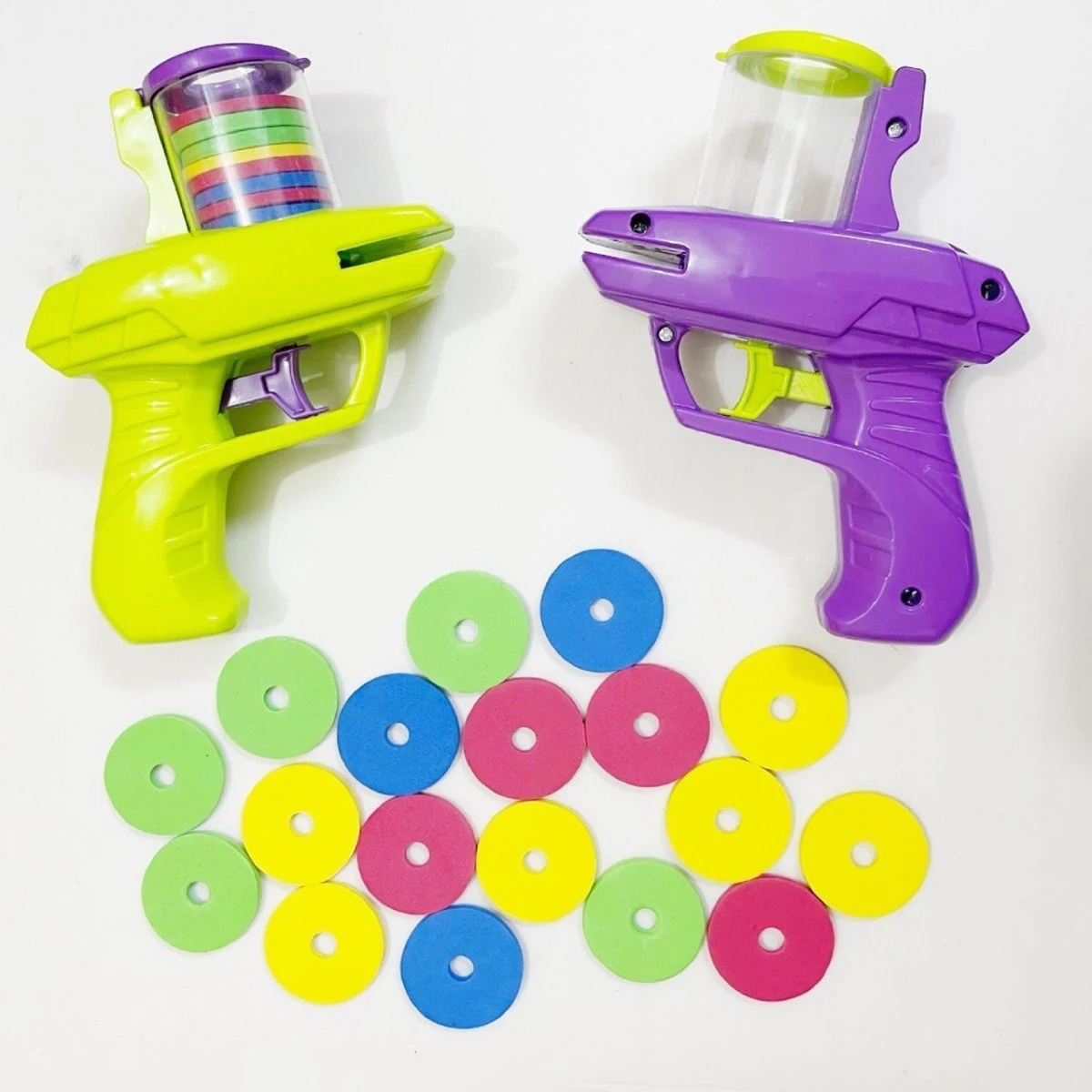 Mini Carrot Flying Disc Launcher Toy Gun Eva Battle Outdoor Multi Person Sports Soft Bullet Gun Safety Carrot Flying Saucer Gun 2
