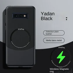 Magsafe Magnetic Wireless Matte Hard Back Case - Full Protection Cover - S10 plus (Black)