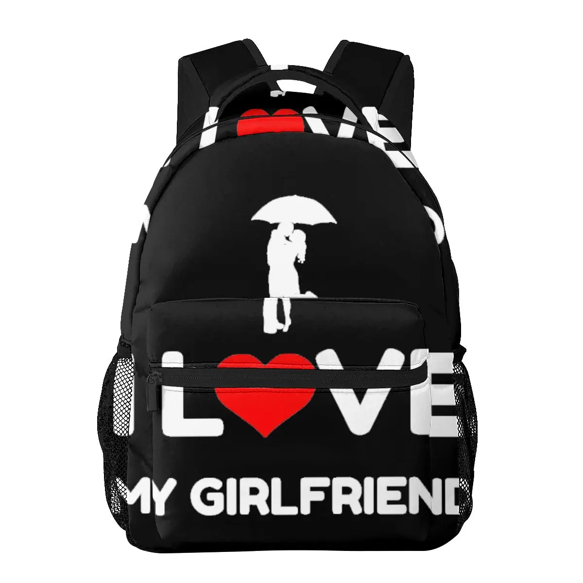 I Love My Girlfriend Casual Backpack Unisex Students Leisure Travel Computer Backpack