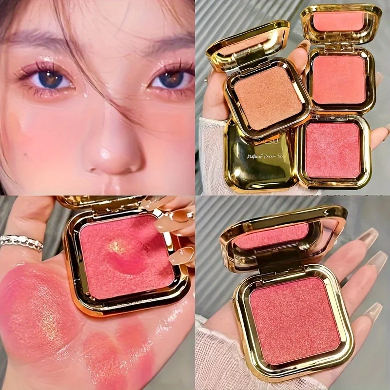 أحمر خدود كريمي غير لامع ثلاثي الأبعاد بلمسة نهائية ناعمة منتشرة - متوفرة في ظلال غير لامعة ولؤلؤية. طويلة الأمد، مصبوغة بشكل طبيعي