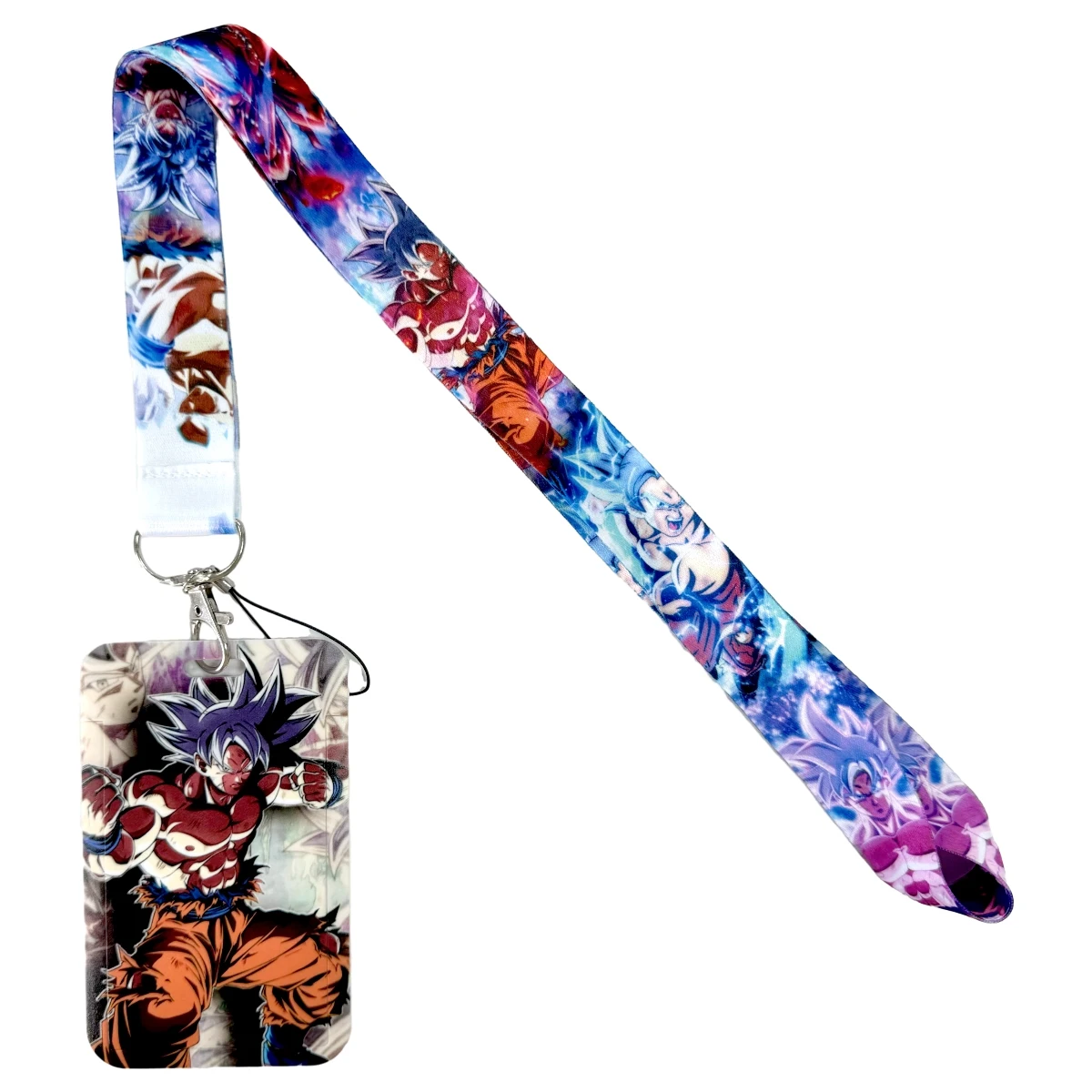 Anime-Themed Lanyard & ID Badge Holder Set with Keychain and Neck Strap - Fashionable Cosplay Accessory Gift