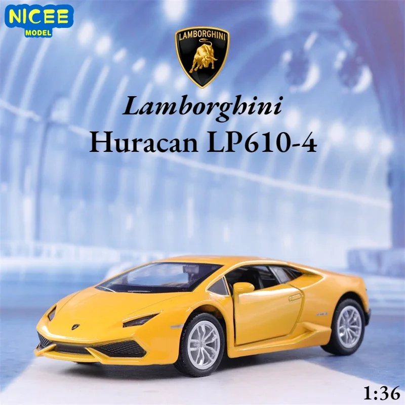 

1:36 Lamborghini Huracan LP610-4 sports car Simulation Diecast Car Metal Alloy Model Car Children's toys collection gifts A241