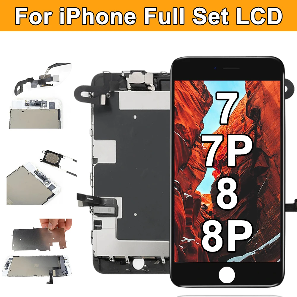 

AAA Full Set Display For iPhone 7 8 Plus 7P 8P SE 2020 SE2 LCD Screen Replacement Touch Digitizer Complete Assembly with Camera