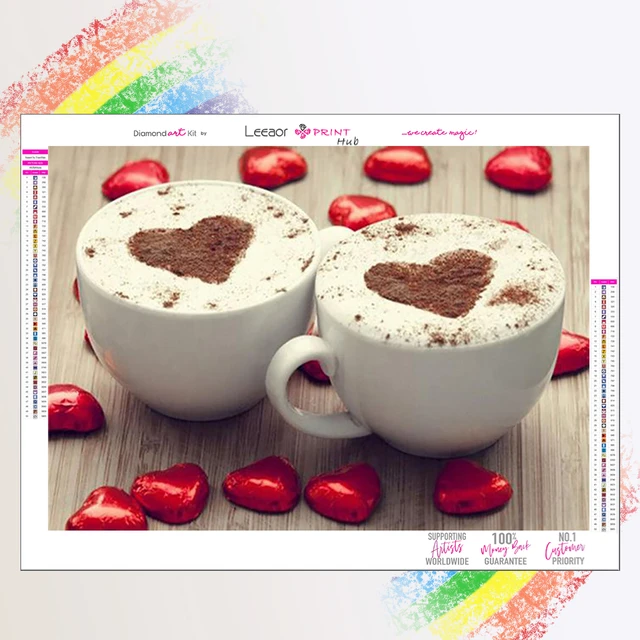 Diamond Painting Coffee Breakfast Picture Rhinestone Mosaic Embroidery  Cross Stitch Diamond Painting Kits Home Restaurant Decor