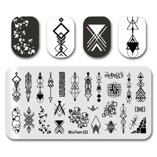 Nail Art Stamp Plate MouTeen-228 Building Landscape Nail Stamping Plates Manicure Set For Nail Art Stamper 3