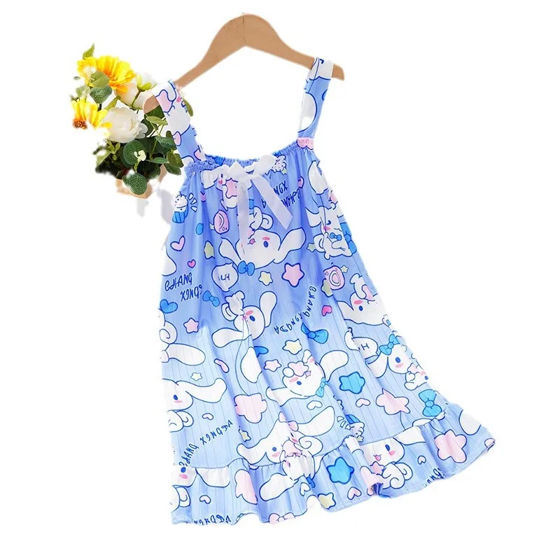 Cinnamorolls Children's Nightdress Loungewear Wear Summer Slip Dress Pajamas Pyjamas Girls Pajamas Fancy Skirt Sundress
