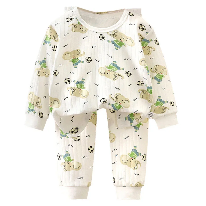 Cotton Kids Sleepwear Set Cartoon Patterns