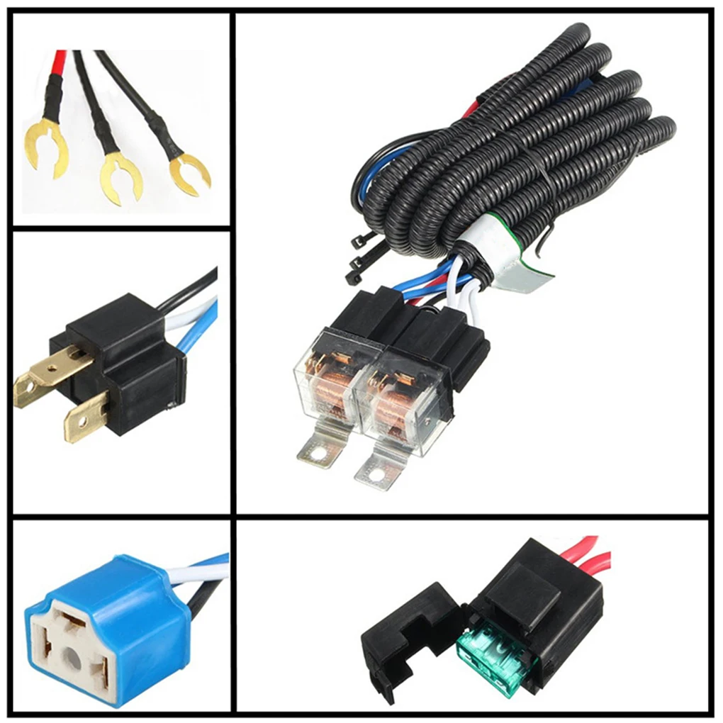 

Auto Light H4 Wiring Harness Anti-corrosive 12V Night Driving Cable