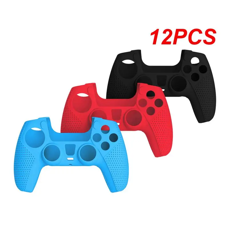 

12PCS Silicone Cover Game Accessories Sweat-proof Non-slip Dust-proof For Ps5 Protective Cover Protective Case