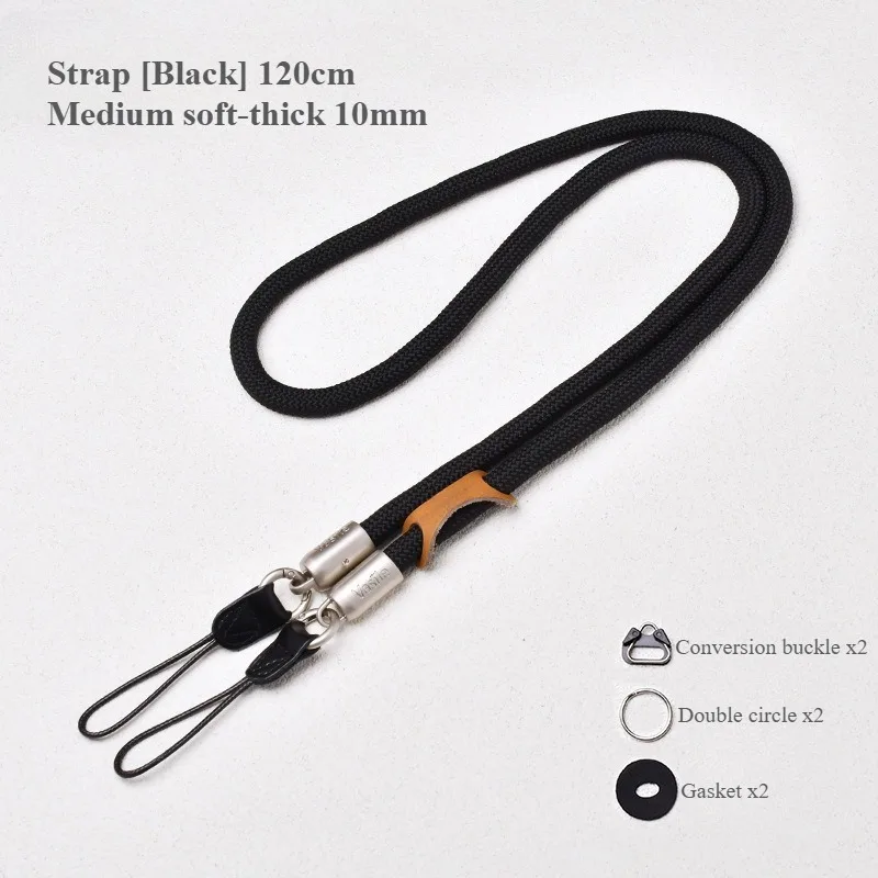 Camera Neck and Shoulder Strap with Quick Release - Round Rope Design