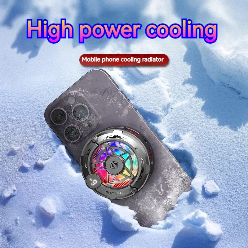NEW 2IN1 Universal Portable Magnetic Clip Semiconductor Phone Cooler Digital Display RGB Light Cooling Game exclusive Cooling