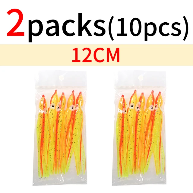 Leurres Souples Lumineux Poulpe - 7.5cm 4g - Lot De 15 - Pour Pêche Mer
