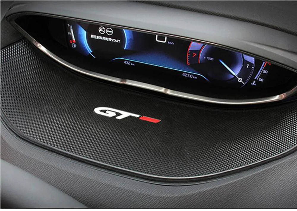 For Peugeot 3008 5008 GT Rubber Car Dashboard Sticky Anti-Slip Pad Display Anti-skid Meter Mats Accessories car non slip mat non slip mat car dashboard mat non slip dash mat