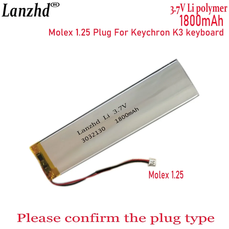 1-20개 3032130 Keychron K3 키보드 셀용 3.7V 1800mAh 리튬 폴리머 배터리 LED 조명 블루투스 키보드  자동차 레코더 - AliExpress